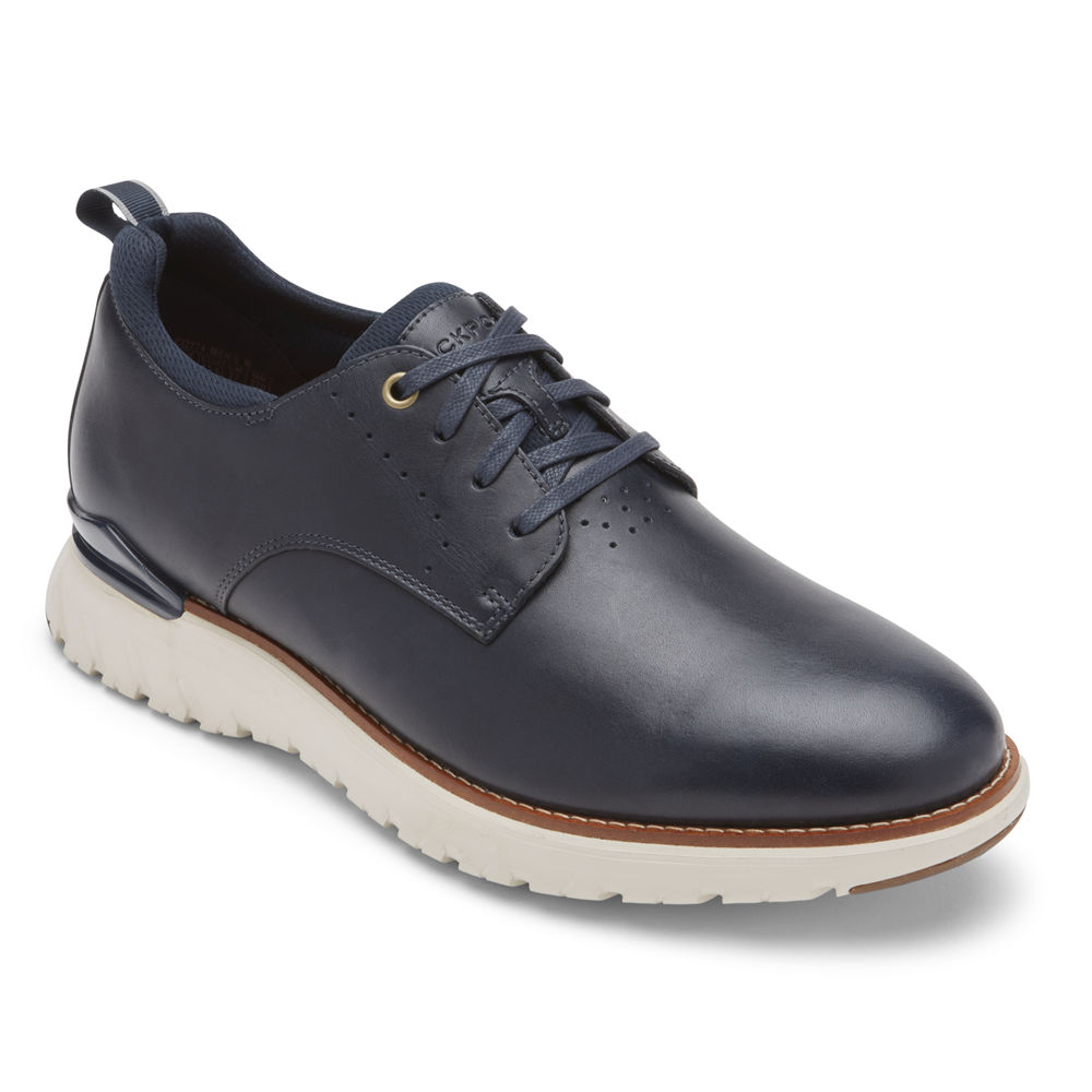 Oxfords Rockport Homem Azuis - Total Motion Sport Plain Toe - 59872RGIW